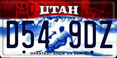 UT license plate D549DZ