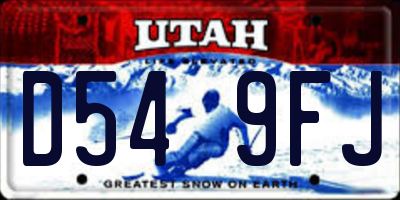 UT license plate D549FJ