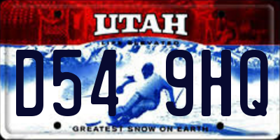 UT license plate D549HQ