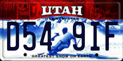 UT license plate D549IF