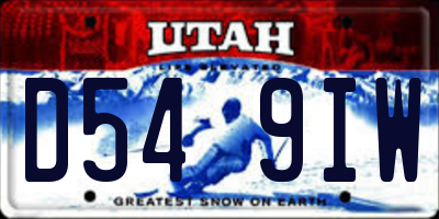 UT license plate D549IW