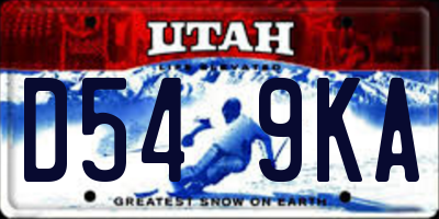 UT license plate D549KA