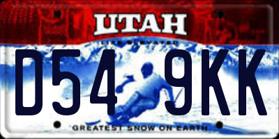 UT license plate D549KK