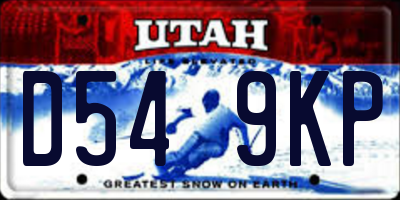 UT license plate D549KP