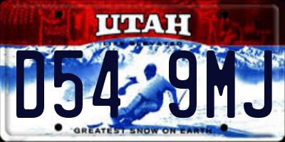 UT license plate D549MJ