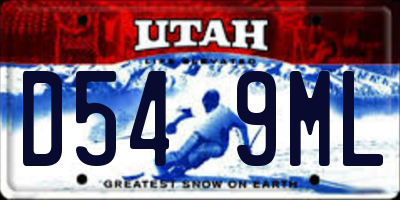 UT license plate D549ML