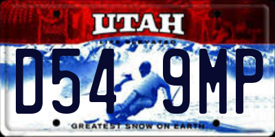 UT license plate D549MP