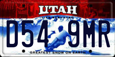 UT license plate D549MR