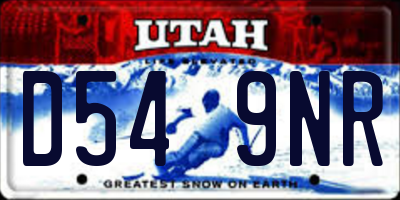 UT license plate D549NR