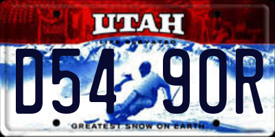 UT license plate D549OR