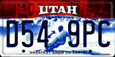 UT license plate D549PC