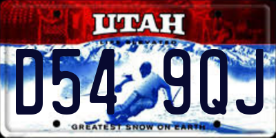 UT license plate D549QJ