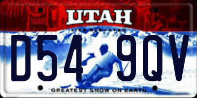 UT license plate D549QV
