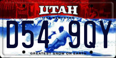 UT license plate D549QY