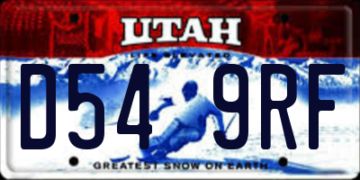UT license plate D549RF