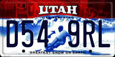 UT license plate D549RL