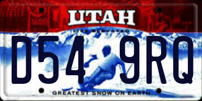 UT license plate D549RQ