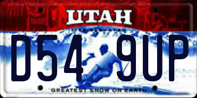 UT license plate D549UP