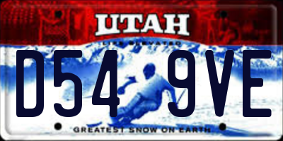 UT license plate D549VE