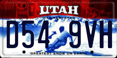 UT license plate D549VH