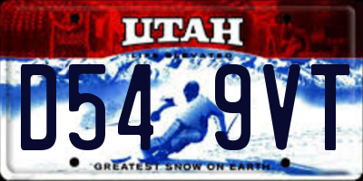 UT license plate D549VT