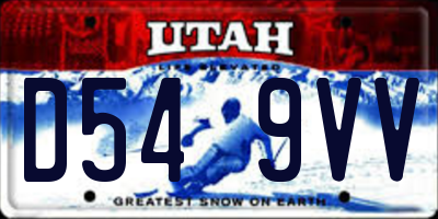 UT license plate D549VV