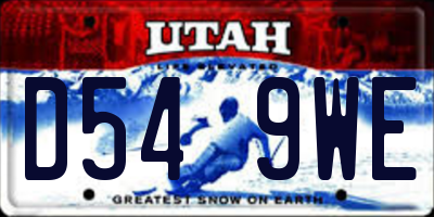 UT license plate D549WE