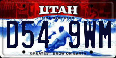 UT license plate D549WM