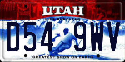 UT license plate D549WV