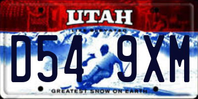 UT license plate D549XM