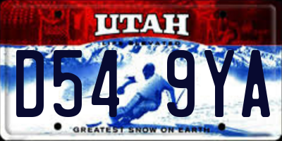 UT license plate D549YA
