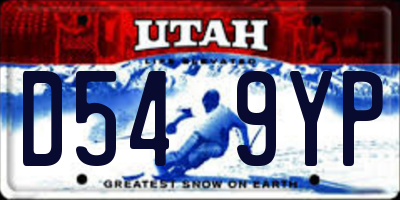 UT license plate D549YP