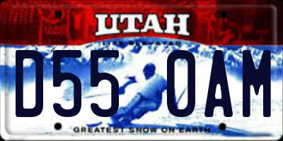 UT license plate D550AM