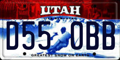 UT license plate D550BB