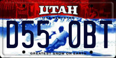 UT license plate D550BT