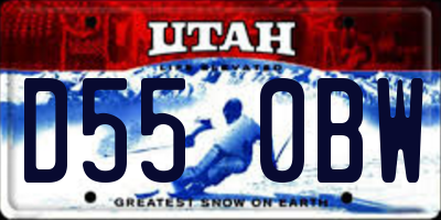 UT license plate D550BW