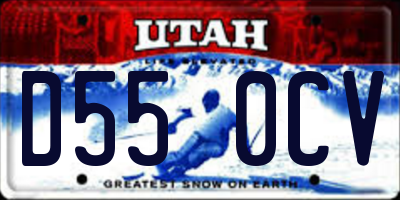 UT license plate D550CV