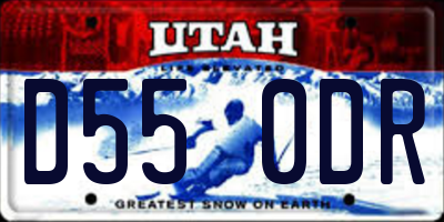 UT license plate D550DR
