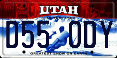 UT license plate D550DY
