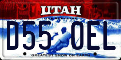 UT license plate D550EL