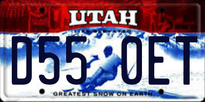 UT license plate D550ET