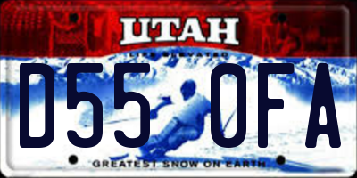 UT license plate D550FA