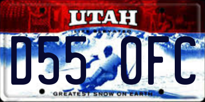 UT license plate D550FC