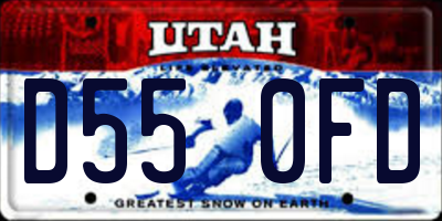 UT license plate D550FD