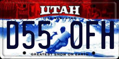 UT license plate D550FH