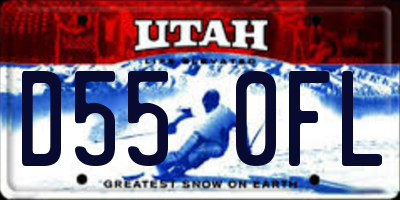 UT license plate D550FL