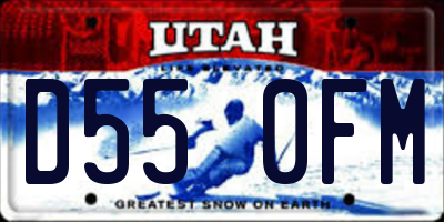 UT license plate D550FM