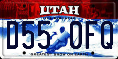UT license plate D550FQ