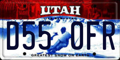 UT license plate D550FR