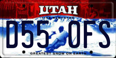 UT license plate D550FS